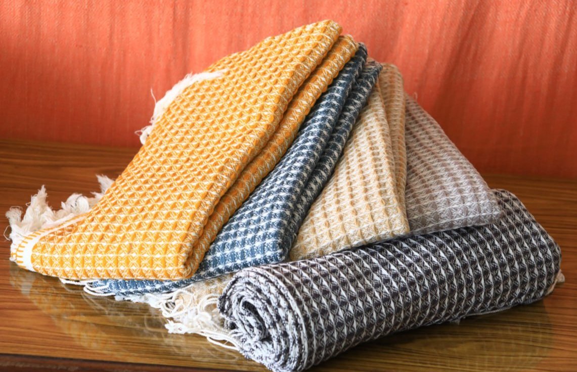 Waffle shawls 100% Cotton handwoven 1Woven Legacy Handcraft Ethiopia Ethiopian Craftsmanship, Woven for Generations. Waffle shawls 100% Cotton handwoven