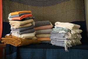 Red Check Handwoven Cotton Fabric